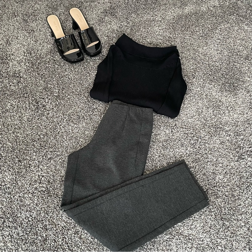 J. Jill Ponte Slim Leg Gray Pull on Leggings/Pants XS
